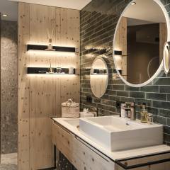 Badezimmer im Mia Alpina