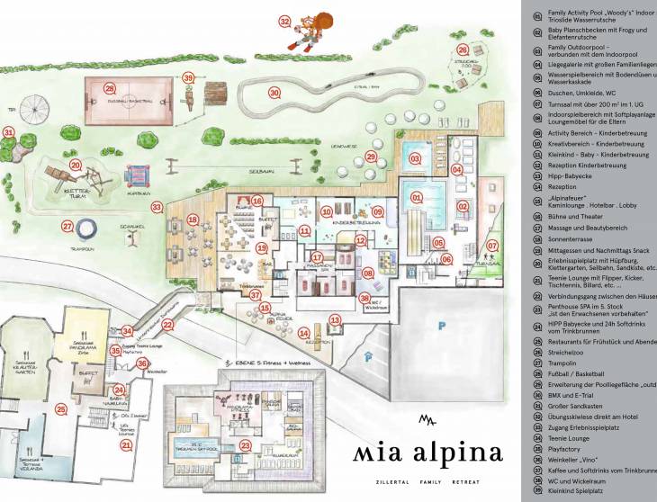 Kaart van het Mia Alpina rersort